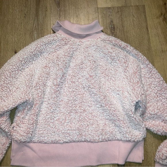 Pink Victoria's Secret Fleece Sweater | half zip pullover | Size Large - Picture 2 of 9